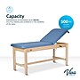 Viva Comfort Aristo Wood Physician Exam Table with Adjustable Backrest, Paper Holder, 500lbs. Capacity, Blue (ADI996-HBF-BLU)~#|#~21058B18-E0FC-4C98-AECE5D5661914AAF_sc7