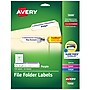 Avery TrueBlock Laser/Inkjet File Folder Labels, 2/3" x 3-7/16", White/Purple, 750 Labels/Pack (5666)~#|#~210DBEF1-3613-4278-8374012C0F65C271_sc7