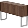 Lorell Relevance Series 59"W Freestanding Hutch, Walnut (LLR16240)~#|#~213A20BD-2139-491E-B3C7B28477661F1D_sc7