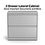 Alera 2-Drawer Mobile Lateral File Cabinet, Letter/Legal Size, Lockable, 29"H x 30"W x 19.25"D, Light Gray~#|#~219AD555-54B2-4426-8112E02C6E762327_sc7