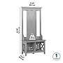 Bush Furniture Key West 66" Hall Tree with Shoe Storage Bench, Cape Cod Gray (KWS166CG-03)~#|#~21D41402-01E2-4343-9E226309F37528AE_sc7
