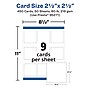 Avery Business Cards, 2.5" x 2.5" , Matte White, 450/Box (95271)~#|#~21DB3BD0-0F04-4DB2-A0C08DD9A7087721_sc7