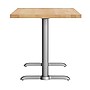 Flash Furniture Bennett Wooden Commercial Indoor Table, 48" x 30", Natural Top/Silver Base (GSF3048NTT0522S)~#|#~21FC113C-03FE-48BF-ACC8B5DEE88AA3D8_sc7