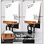 Mind Reader Glass Dry Erase Board with Wood Holder and Hook Whiteboard Message Center, White (LIFTBOARD-WHT)~#|#~220A0970-971D-4791-A4109A232CD29438_sc7