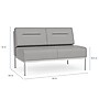 Lesro Darsey Vinyl Loveseat, Armless, Patriot Plus Imperial Blue/Chambray Light Navy (DS1502.FSV-02CHLN.03PPIB.05PPIB)~#|#~2231CFDF-B470-4503-A6F57CE09F47A800_sc7