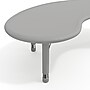 Flash Furniture Wren Half Moon Activity Table, 35" x 65", Height Adjustable, Soft Gray (YUYCX042MOONSGY)~#|#~223BA867-6DCB-4C50-BF524A677DFADE04_sc7