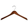 Nahanco 17" Wood Extra Thick Concave Jacket Hanger, Walnut, 40/Pack (2017CH)~#|#~2251278B-41B2-426F-8F5D4B123185C079_sc7
