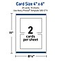 Avery Black with Gold Pattern Matte Blank Card, White, 20/Pack (S00-ETV)~#|#~22573659-B239-47E0-A9E248DA4824E7E0_sc7
