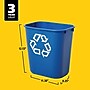 Rubbermaid Commercial Products Plastic Container, 3.25 Gallon, Blue (FG295573BLUE)~#|#~227B30CA-F6AC-45BF-B4C7923E3500F891_sc7