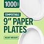 Perk™ Eco Compostable Paper Plates, 9", White, 1000/Pack (CT61287)~#|#~22883E5F-2643-4B54-AD24A23166F81238_sc7