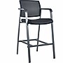 Lorell Contemporary Fabric Full Back Industrial/Shop Stool, Black/Gray (LLR30954)~#|#~2297DE40-B4E6-46CE-B2E576346F7CB559_sc7