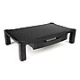 Mind Reader Extra Wide Plastic Monitor Stand With Drawer, Black (DRPLX-BLKP)~#|#~2298B583-D1E1-4F91-AA1B2B742243D30B_sc7