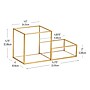 Mind Reader 2-Compartment Glass Desk Organizer, Gold (LG-GLD)~#|#~2299ECA6-4953-4669-B6E879E692D7EF53_sc7