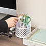 Mind Reader 4-Compartment Rotating Metal Desk Organizer, White (MOSBASK-WHT)~#|#~22A1E507-A046-482F-80ACC3977986BD17_sc7