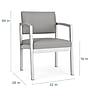 Lesro Lenox Steel Vinyl Guest Chair, Gray (LS1101.SBK-02CHGY.03PPCL)~#|#~22BD7916-3E80-46B4-BB9CDE051F2F6FF0_sc7