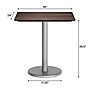 Flash Furniture TopGuard 30" x 24" Rectangular Wood Dining Table with Round Base, Dark Brown/Silver Base (ST2430WBRTR18S)~#|#~22FA5AEE-D11D-473F-8147F097A60F8FA1_sc7
