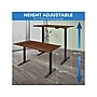 Mount-It! 55"W Electric Rectangular Adjustable Standing Desk, Brown/Black (MI-18114)~#|#~230BFAC8-DAC2-4689-86C07BDE56B919F7_sc7