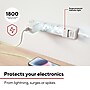 Staples TECH 6-Outlet Surge Protector, 8', 1800 Joules, White (ST62767)~#|#~2311B240-E686-4BB3-8566285FA8EE4C08_sc7