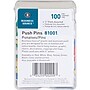 Business Source 1/2" Head Push Pins (BSN81001)~#|#~232C3FA5-0F95-487F-B9E109657170D564_sc7