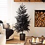 Nearly Natural Artificial Halloween Real Touch Black Norfolk Pine Christmas Tree, 5' (T5243)~#|#~234B253A-45F9-4F11-A7ABB663BF12D23E_sc7
