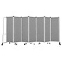 National Public Seating Robo Series 7-Panel Folding Mobile Room Divider, 72"H x 164"W, Grey Fabric (RDG6-7PT02)~#|#~234C2755-FCDE-4C3C-BCCF3B90728DAABC_sc7