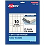 Avery Integrated Cards, 1-3/4" x 5-1/2" , Matte Ivory, 250/Pack (95288)~#|#~23585510-E3F1-4F2A-B4AF312101A54E79_sc7