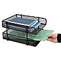 Mind Reader 2-Tier Stackable Paper Desk Tray, Metal Mesh, Black, 2/Set (2CSTACK2-BLK)~#|#~23632063-C0B4-4C0F-A87536347101BD6A_sc7