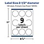 Avery Laser/Inkjet Decorative Edge Multipurpose Labels, 2.5" Dia., White, 135 Labels/Pack (94516)~#|#~23632E77-67CB-4367-B331C48DAE72526B_sc7