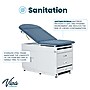 Viva Comfort Exam Table, 500 lbs. Capacity, Blue (ADI996-09-S2-BLU-MK)~#|#~236AA1E6-F145-4CCC-887B561E46A8F846_sc7