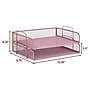 Staples Metal Mesh Side Loading Stackable Letter Tray, Letter Size, Dusty Pink, 2/Pack (ST63838)~#|#~23A52F01-3D32-48CB-9FE0601BCC69641E_sc7
