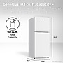 TCL 10.1 Cu. Ft. Double Door Refrigerator with Freezer, Energy Efficient, White (TRT10T4AW)~#|#~23BD2626-2C02-48E3-96BCE8F34717F1ED_sc7