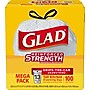 Glad Tall Kitchen Drawstring Trash Bags, 13 Gallon, White, Unscented, 100/Box (78374)~#|#~242AF05D-1821-46A3-B6D31BD2F055A622_sc7