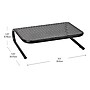 Mind Reader Ventilated Monitor Stand, Holds up to 44 lbs., Metal, Black, 2/Pack (2METMONST-BLK)~#|#~24417E60-2BF2-46C8-883B3C49F1C4E9F8_sc7