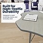 Flash Furniture Wren 60" Flower Activity Table, Height Adjustable, Light Gray Top/Silver Frame (XUA60FLRLGTA)~#|#~246BB0C7-23C6-4CA1-93BEA433D418748E_sc7