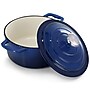 Elama Cast Iron 2.7 Qt Dutch Oven, Dark Blue (935124513M)~#|#~249B00B6-07E1-483D-BFC94AD283895E25_sc7