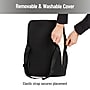 Mind Reader Memory Foam Ergonomic Lower Back Cushion Office Chair Support, Black (VERTBACK-BLK)~#|#~24A35853-1613-488A-AB93388062BB059F_sc7