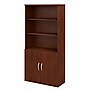 Bush Business Furniture Studio C 73"H 5-Shelf Bookcase with Doors, Hansen Cherry Laminated Wood (STC015HC)~#|#~24D4F3DA-BCD7-4D21-A689F6DF9F6FD5DF_sc7