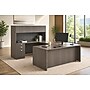 Boss Office Products 66"W U-Shaped Executive Desk with Box/Box/File Storage Pedestal and 4 Door Hutch, Driftwood (GROUPA15-DW)~#|#~24F1C6F3-0D6E-4FC3-B82BA96828F3ABA5_sc7
