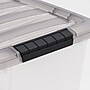 Iris 40 Quart Stack and Pull Plastic Latching Storage Bin, Clear (500209)~#|#~25085CE5-E4D6-4C15-91E8224E9707821D_sc7