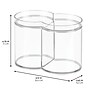 iDESIGN Stackable Plastic Dual Canister with Lid, Clear, 2/Pack (28209M2)~#|#~2525B9EA-12C2-48BD-889271DD7C54175E_sc7