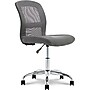Serta Essentials Armless Ergonomic Bonded Leather/Mesh Swivel Task Chair, Gray (48740A)~#|#~253A60BA-02F9-4445-B47FB4DCFA468F1F_sc7