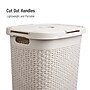Mind Reader 15.8 Gallon Hamper with Lid, Plastic, Ivory, 3/Pack (3PK60HAMP-IVO)~#|#~25477FE1-D141-4A7A-8C3D35D7BA7DA46A_sc7