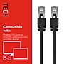 Staples TECH Cat 8 Ethernet Cable, 7 ft, Black, Ultra High-Speed Network Patch Cord, RJ45 Male to Male~#|#~25B17D50-8723-4415-A897E4D8A367410B_sc7