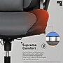 Sharper Image S-950 Heated Ergonomic Faux Leather Swivel Executive Massage Chair, Gray/Black (52755M-GRYBLK)~#|#~25DCE3B3-889B-483D-A841B715B32990BE_sc7