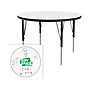 Correll 36" Round Activity Table, Height-Adjustable, Frosty White/Black (A36DE-RND-80)~#|#~25DE6DFB-45A2-44EA-B019A2B7B173CFA3_sc7