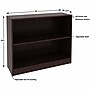 Lorell Essentials 30" 2-Shelf Bookcase with Adjustable Shelves, Espresso Laminate (LLR18249)~#|#~25E03F8E-49D0-41D6-AA0729F753DDF790_sc7