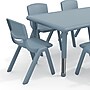 Flash Furniture Emmy Rectangular Activity Table Set, 48" x 24", Height Adjustable, Dusty Blue (YCX13RECTTBDTBE)~#|#~25F9D7EF-D9EB-4F04-BBDB0DA570D62B4C_sc7
