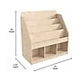 Flash Furniture Bright Beginnings 3-Section Modular Bookstand with Storage, 36" x 34.75", Brown (MKKE24282)~#|#~2615ABEE-85B4-42FD-8344D7CA5F7133B3_sc7