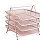Mind Reader Metal Mesh Front Loading Letter Tray, Letter/Legal Size, Pink (4TPAPER-PNK)~#|#~263FC877-D7B7-4A4B-8F54586B06F0F103_sc7