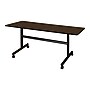 Regency Kobe Flip Top 60"W x 30"D Rectangular Training Room Table, Laminate, With Wheels, Neo Walnut (MKFT6030NW)~#|#~267B7F7C-B903-44EB-84D3E78A0FC1CF8A_sc7